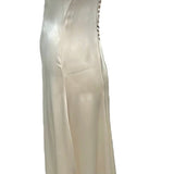  1930s Ivory Slipper Satin Bias Cut Bridal Ensemble GOWN SIDE 5 of 9