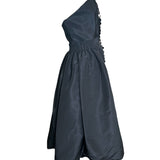 Isabel Toledo Black Faille Bubble Dress with Graduated Loop Detailing SIDE PHOTO 3 OF 7