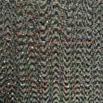Haider Ackerman 2020s Olive & Black Sequined Herringbone Tweed Maxi Skirt, close up