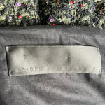 Haider Ackerman 2020s Olive & Black Sequined Herringbone Tweed Maxi Skirt, label