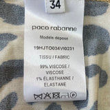 Paco Rabanne Leopard Button-Up Ruched Blouse CARE TAG PHOTO 6 OF 7