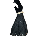 Tricot Chic Laser-Cut Full Skirted Dress with Bow SIDE PHOTO 3 OF 7