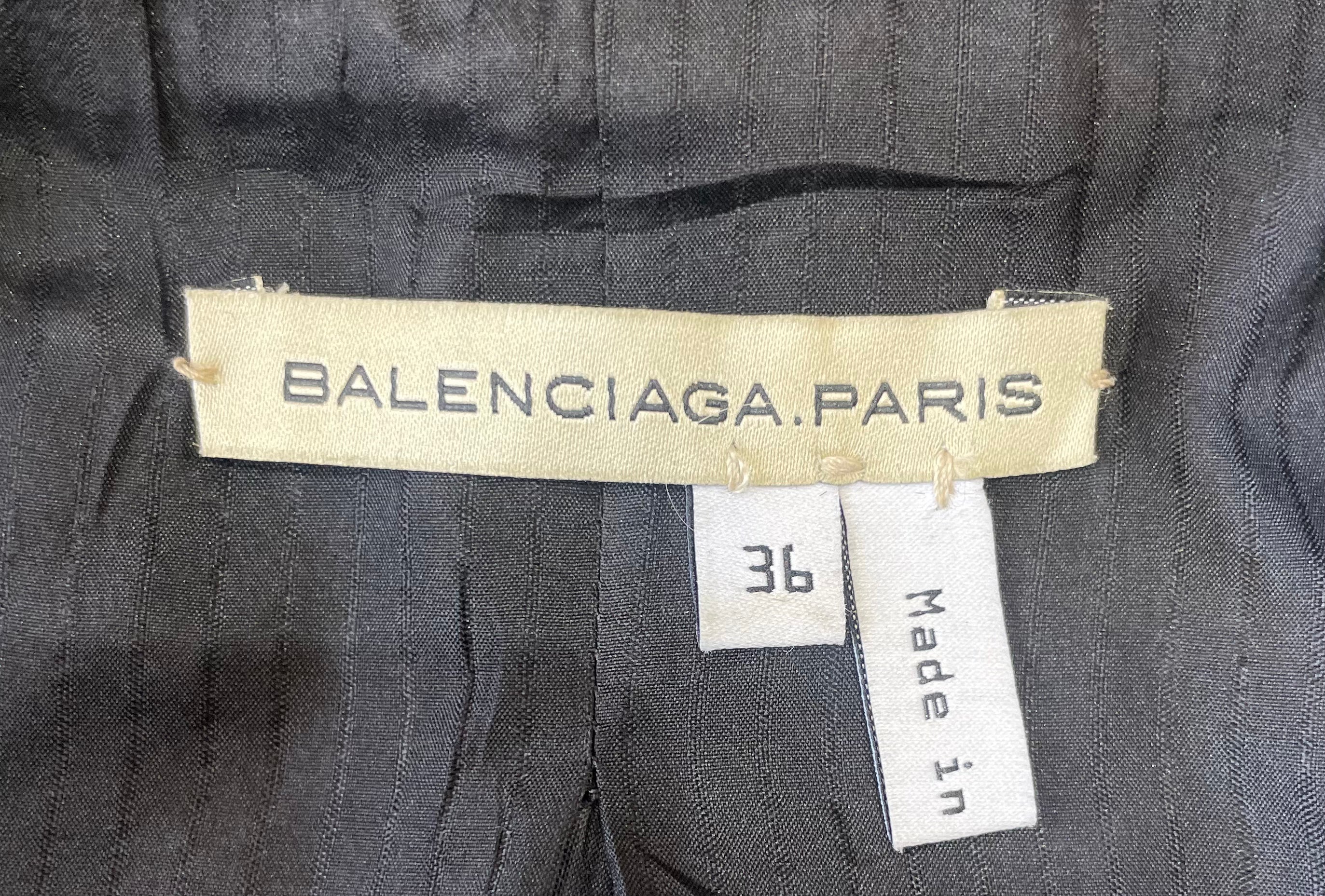  Balenciaga 2003 Tweed Cropped Blazer LABEL PHOTO 5 OF 6