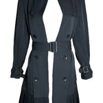 Yohji Yamamoto Double-Breasted Trenchcoat-Dress with Pleated Wool Skirt OPEN FRONT PHOTO 2 OF 7