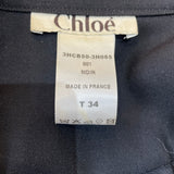 Chloe 1990s/Y2K Black Wool Twill Military Inspired Jumpsuit, label