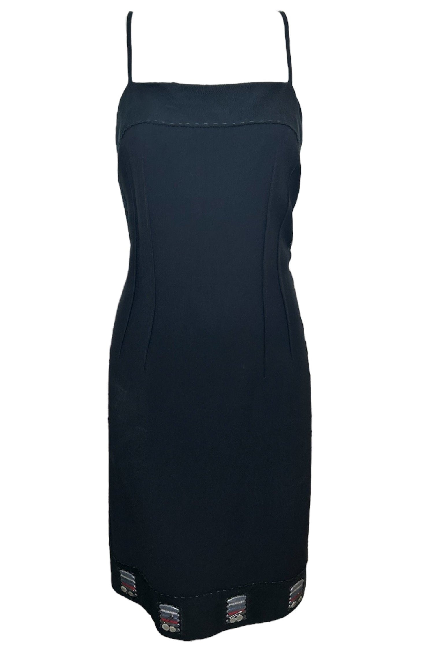 Moschino Cheap & Chic Alterations Themed Little Black Dress FRONT PHOTO 1 OF 7