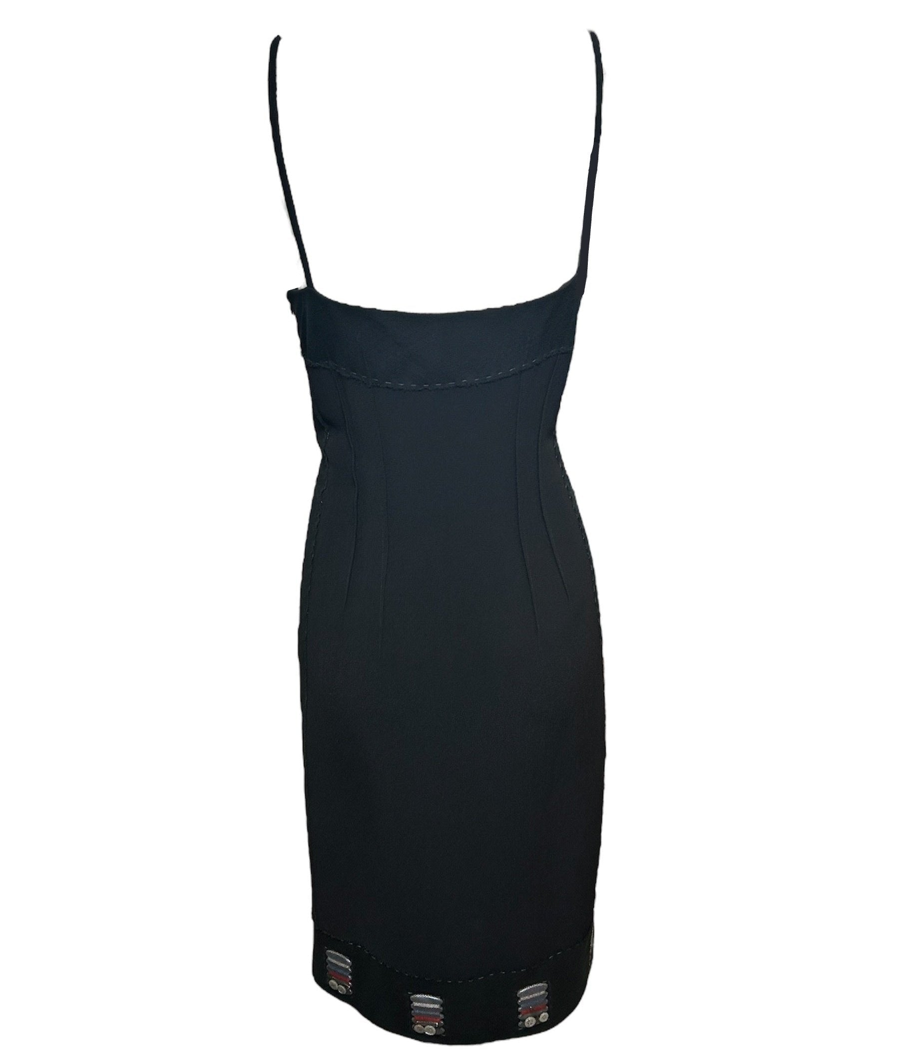 Moschino Cheap & Chic Alterations Themed Little Black Dress BACK PHOTO 2 OF 7