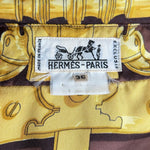 Hermes Golden Trinket and Red Ribbon Print Blouse w/ Tie TAG PHOTO 8 OF 8