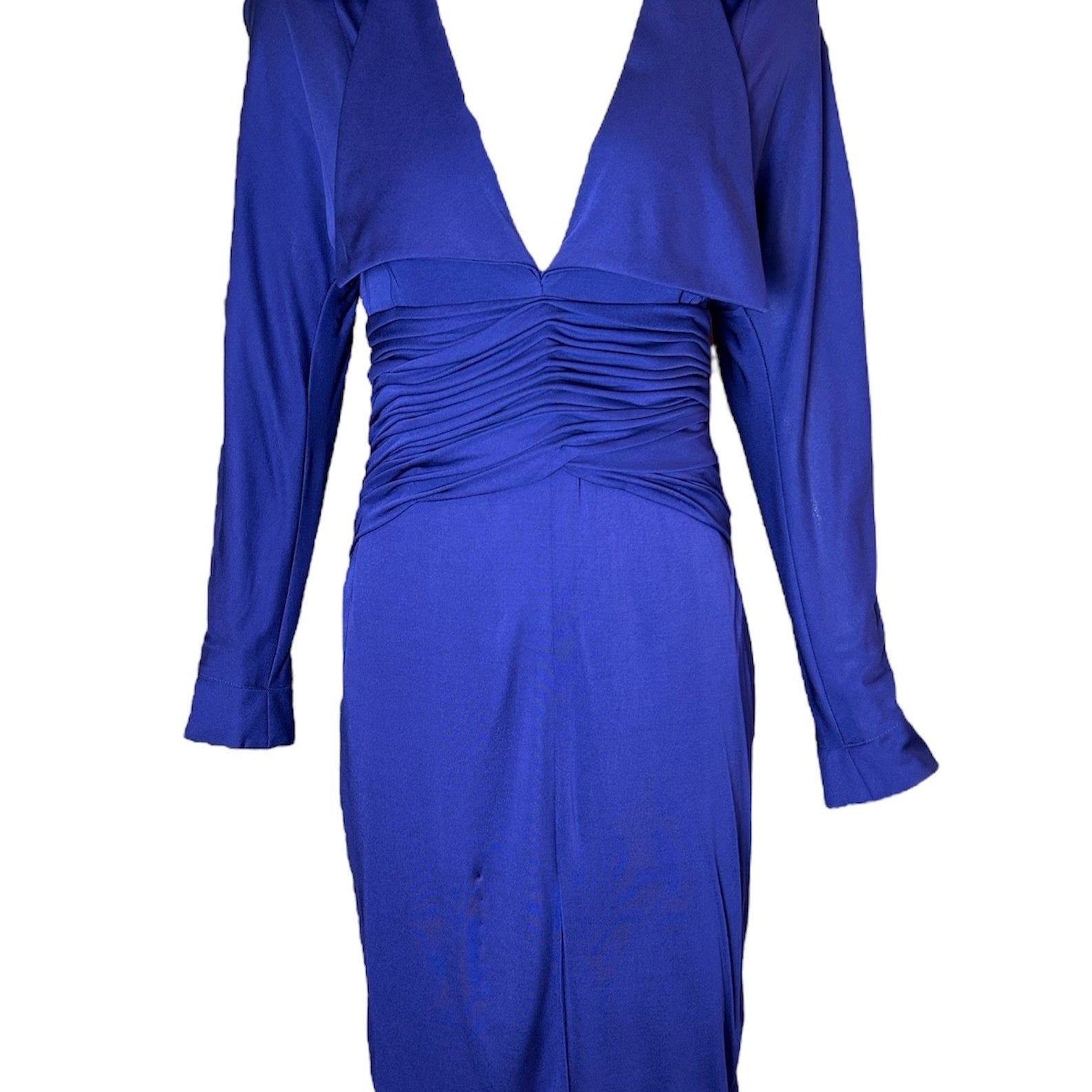 Karl Lagerfeld Cobalt Blue Crepe Jersey Dress FRONT PHOTO 1 OF 5