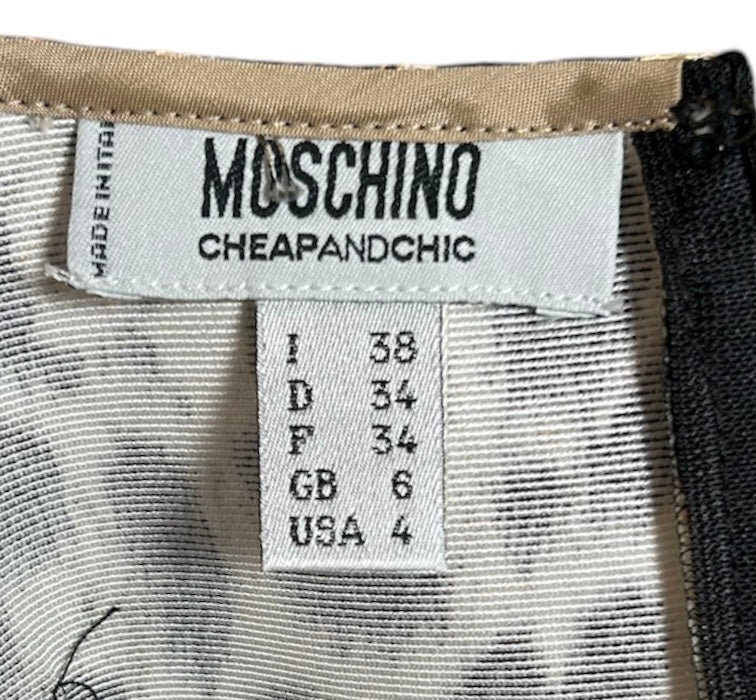 Moschino Cheap & Chic Leopard Print Dress with Embroidered Florals LABEL PHOTO 6 OF 7