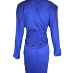 Karl Lagerfeld Cobalt Blue Crepe Jersey Dress BACK PHOTO 3 OF 5