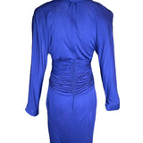 Karl Lagerfeld Cobalt Blue Crepe Jersey Dress BACK PHOTO 3 OF 5