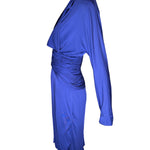 Karl Lagerfeld Cobalt Blue Crepe Jersey Dress SIDE PHOTO 4 OF 5