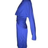 Karl Lagerfeld Cobalt Blue Crepe Jersey Dress SIDE PHOTO 4 OF 5