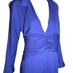 Karl Lagerfeld Cobalt Blue Crepe Jersey Dress PROFILE PHOTO 2 OF 5