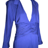 Karl Lagerfeld Cobalt Blue Crepe Jersey Dress PROFILE PHOTO 2 OF 5