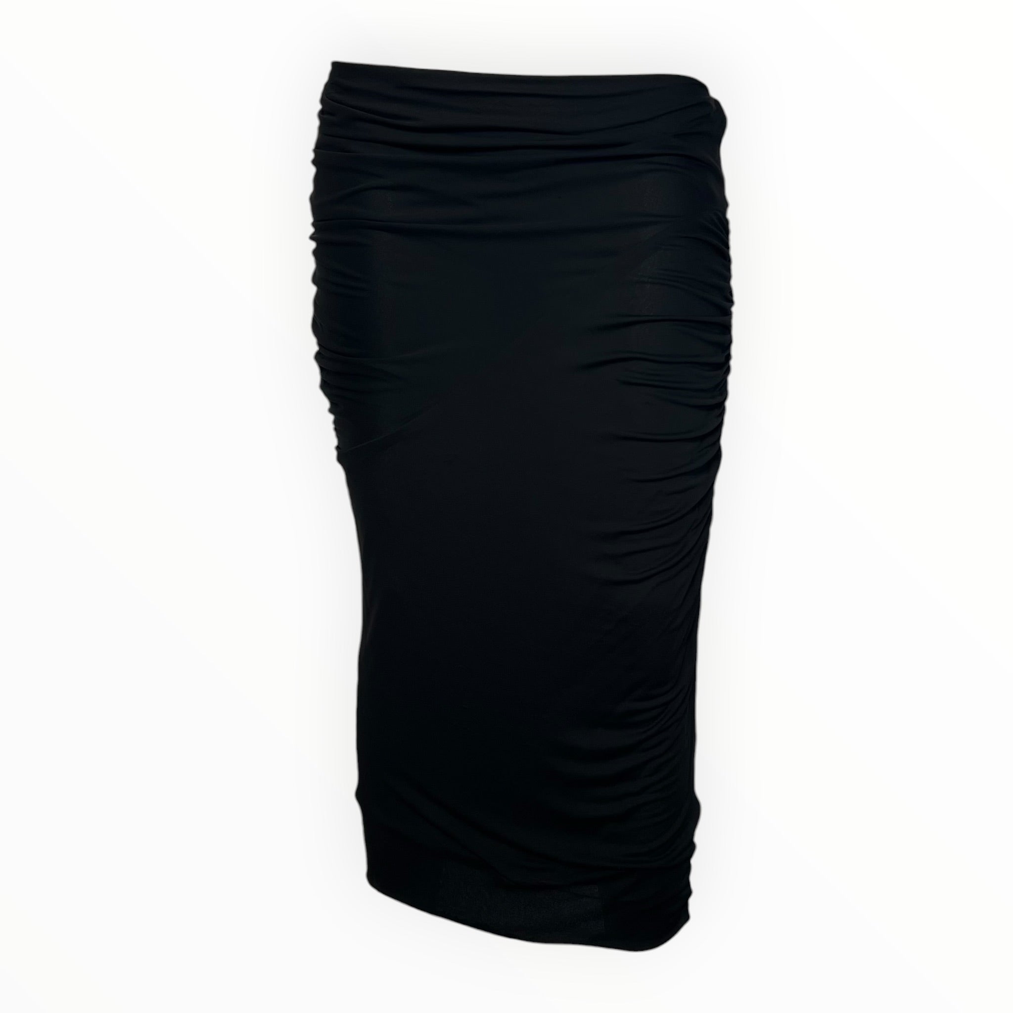 Gucci by Tom Ford F/W 2001 Black Jersey Ruched Skirt