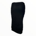 Gucci by Tom Ford F/W 2001 Black Jersey Ruched Skirt, side back