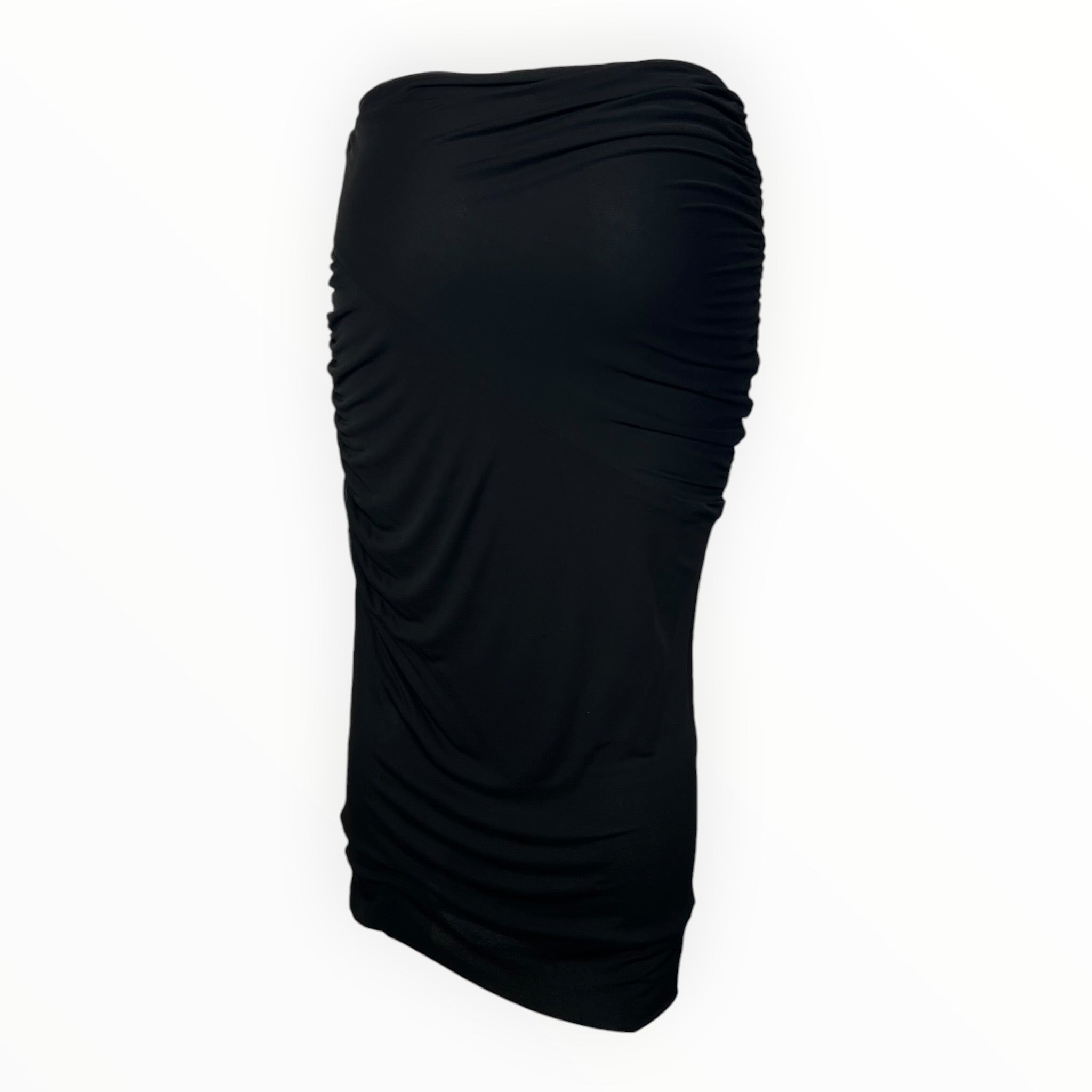 Gucci by Tom Ford F/W 2001 Black Jersey Ruched Skirt, side back