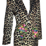 Moschino Cheap & Chic 90s Leopard Print Suit with Embroidered Florals PROFILE PHOTO 2 OF 8