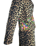 Moschino Cheap & Chic 90s Leopard Print Suit with Embroidered Florals SIDE PHOTO 4 OF 8