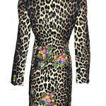 Moschino Cheap & Chic 90s Leopard Print Suit with Embroidered Florals BACK PHOTO 3 OF 8