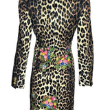 Moschino Cheap & Chic 90s Leopard Print Suit with Embroidered Florals BACK PHOTO 3 OF 8