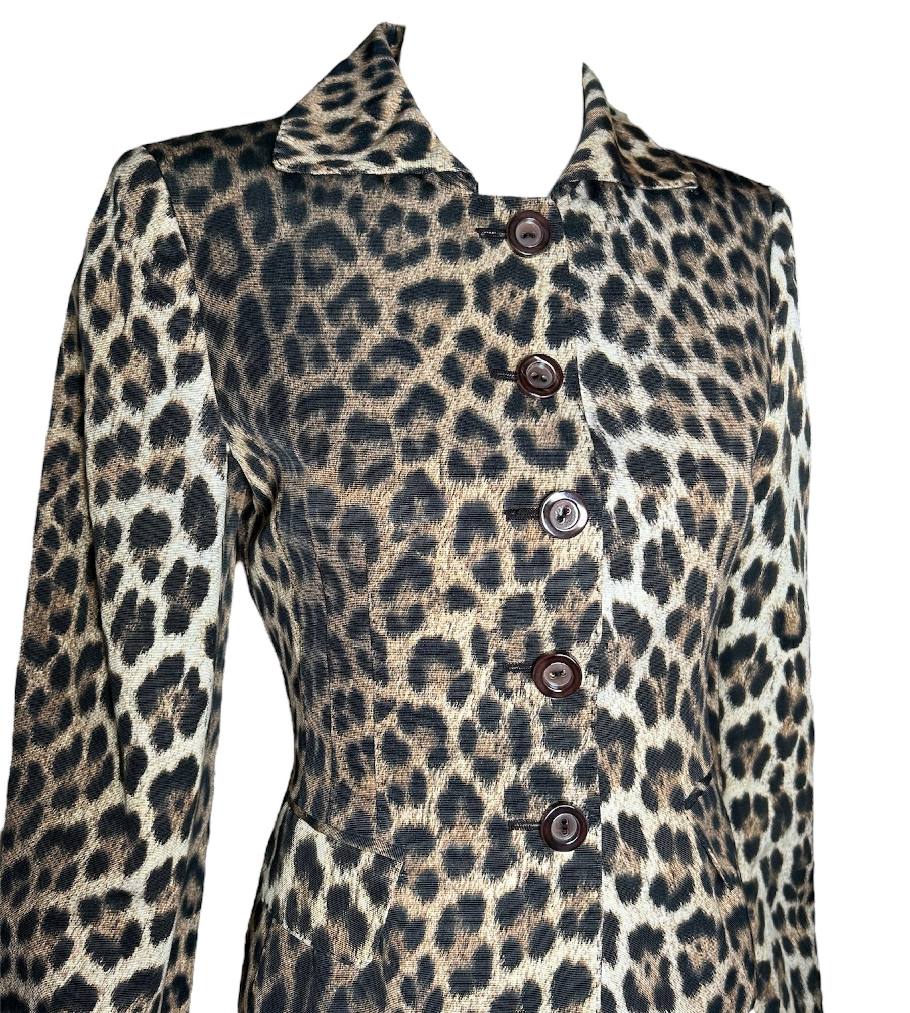 Moschino Cheap & Chic Leopard Button Up Jacket PROFILE PHOTO 3 OF 6