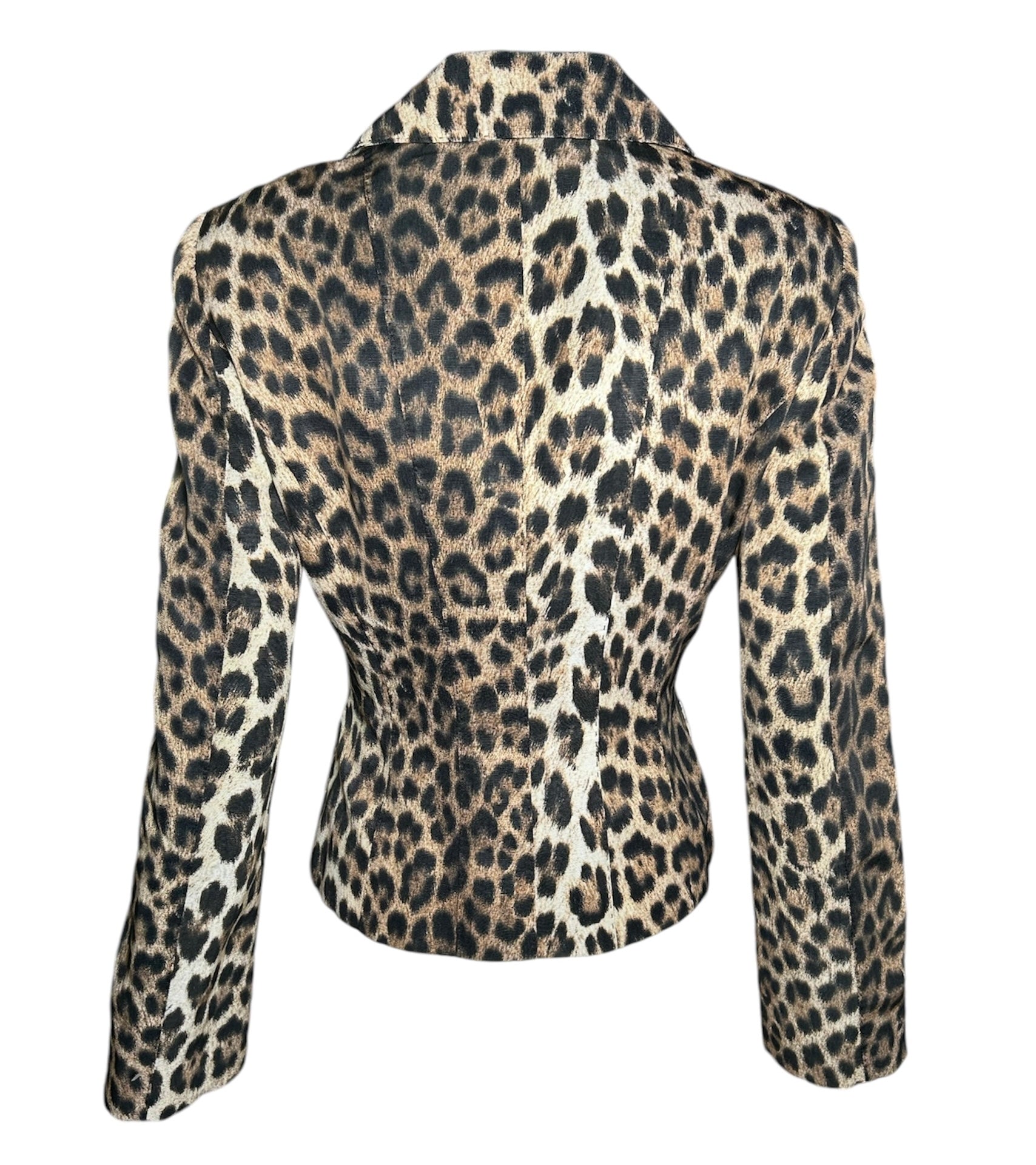 Moschino Cheap & Chic Leopard Button Up Jacket BACK PHOTO 2 OF 6