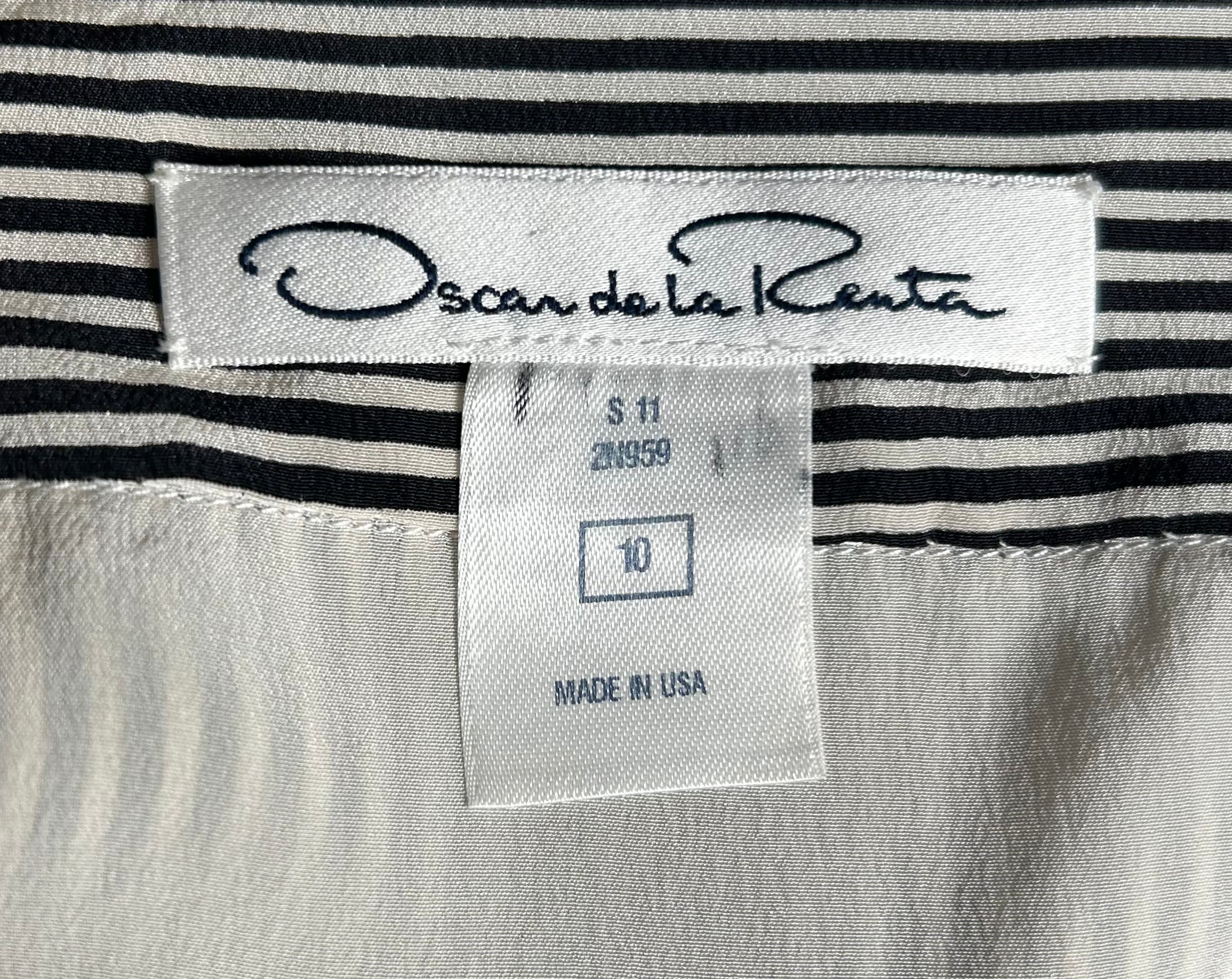 Oscar de la Renta Spring 2011 Nautical Striped Silk Overalls Jumpsuit LABEL PHOTO 7 OF 7