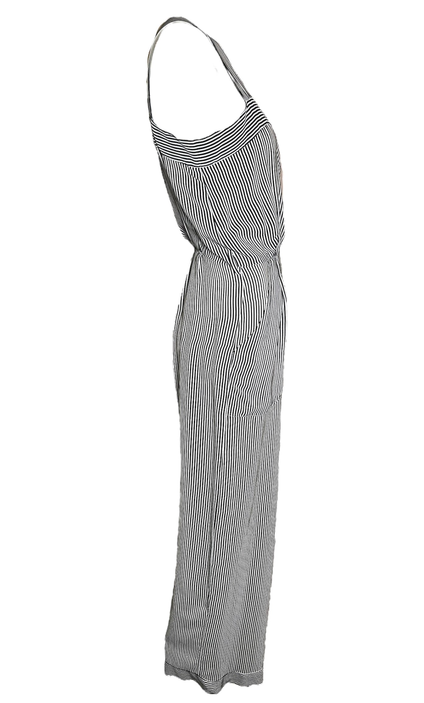 Oscar de la Renta Spring 2011 Nautical Striped Silk Overalls Jumpsuit SIDE PHOTO 4 OF 7