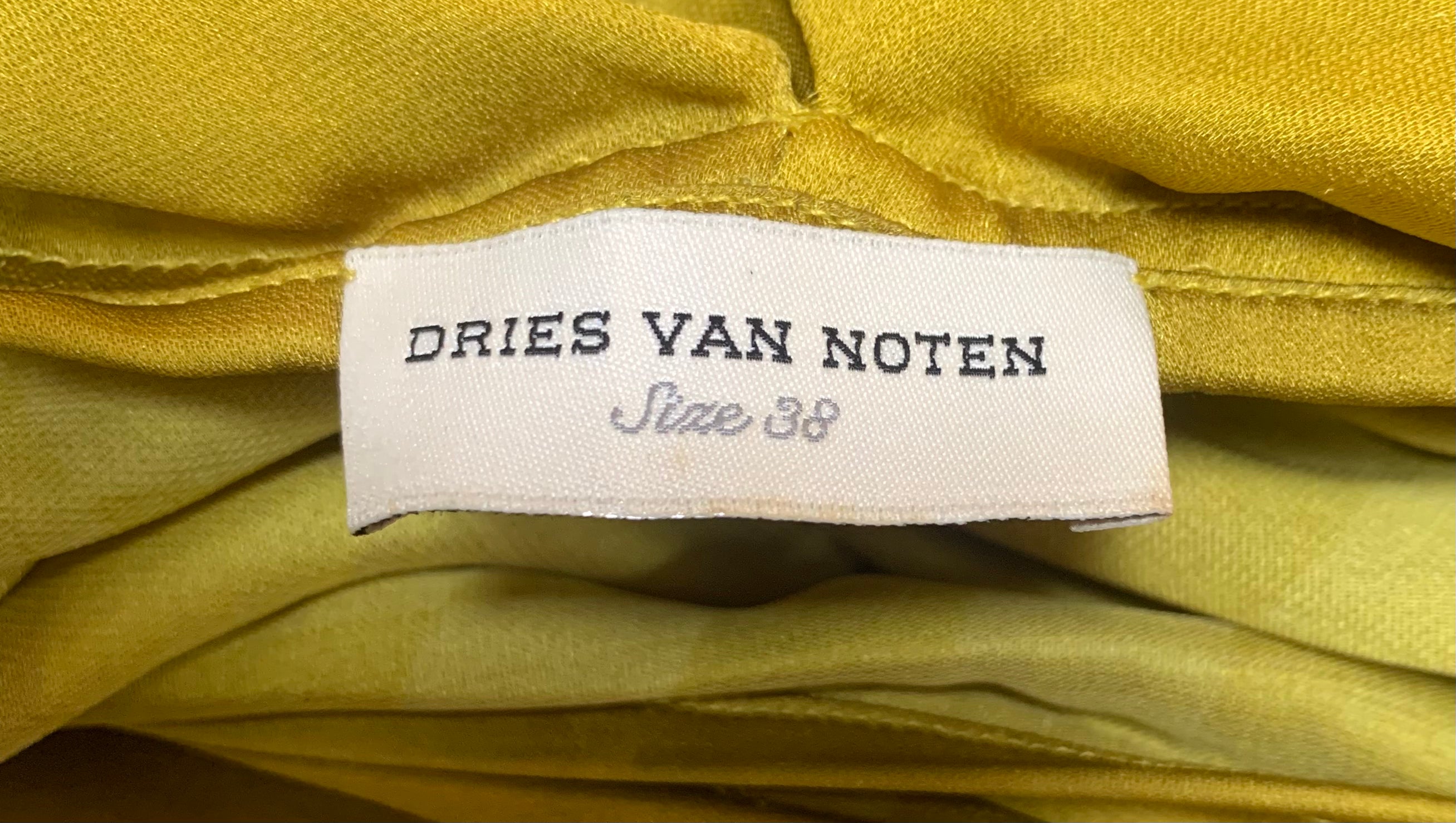 2000s Dries Van Noten Sexy Silk Halter Blouse with Beaded Straps, label
