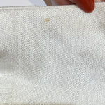 Hermès Late 1970's White Linen Blazer Jacket, collar