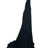 Stella McCartney Black "Magnolia" Neck Halter Maxi Gown SIDE PHOTO 5 OF 9