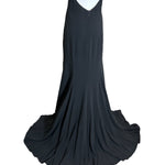 Stella McCartney Black "Magnolia" Neck Halter Maxi Gown DETAIL TRAIN PHOTO 6 OF 9