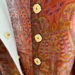 Yohji Yahmamoto F/W 2000 Copper Paisley Silk Brocade Jacket, snaps 2