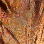 Yohji Yahmamoto F/W 2000 Copper Paisley Silk Brocade Jacket, close up