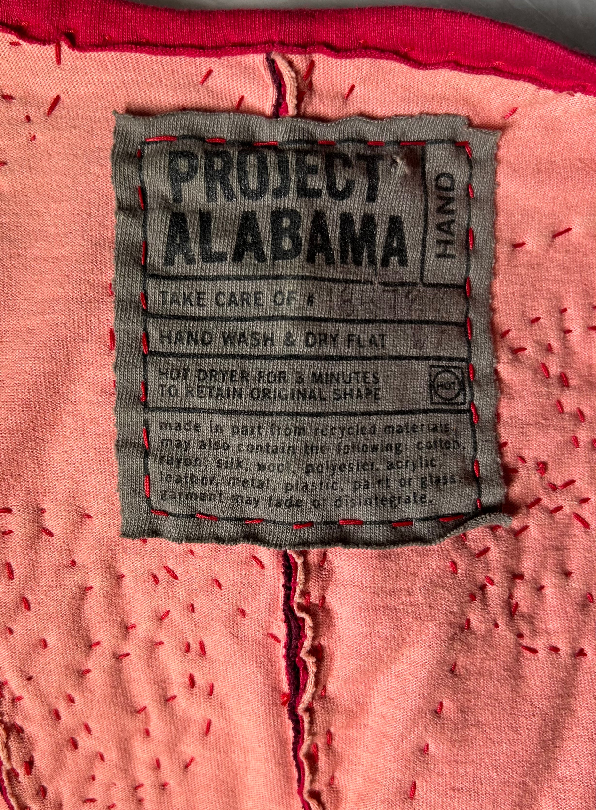 Project Alabama Magenta Patchwork Geometric Design Wrap Dress LABEL PHOTO 7 OF 7