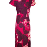 Project Alabama Magenta Patchwork Geometric Design Wrap Dress BACK PHOTO 3 OF 7
