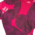 Project Alabama Magenta Patchwork Geometric Design Wrap Dress RAW STITCH PHOTO BACK 6 OF 7