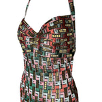 Zac Posen Spring 2006 "Pompeii" Multicolor Halter Dress SIDE PROFILE PHOTO 7 OF 9