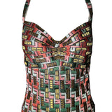 Zac Posen Spring 2006 "Pompeii" Multicolor Halter Dress FRONT PHOTO HALTER 3 OF 9