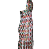 Zac Posen Spring 2006 "Pompeii" Multicolor Halter Dress SIDE PHOTO 5 OF 9