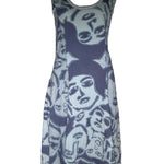 Project Alabama Grey-Tone Cut Out Faces Dress FRONT PHOTO 1 OF 7