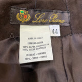 Loro Piana Chocolate Brown Suede Skirt LABEL 4/4