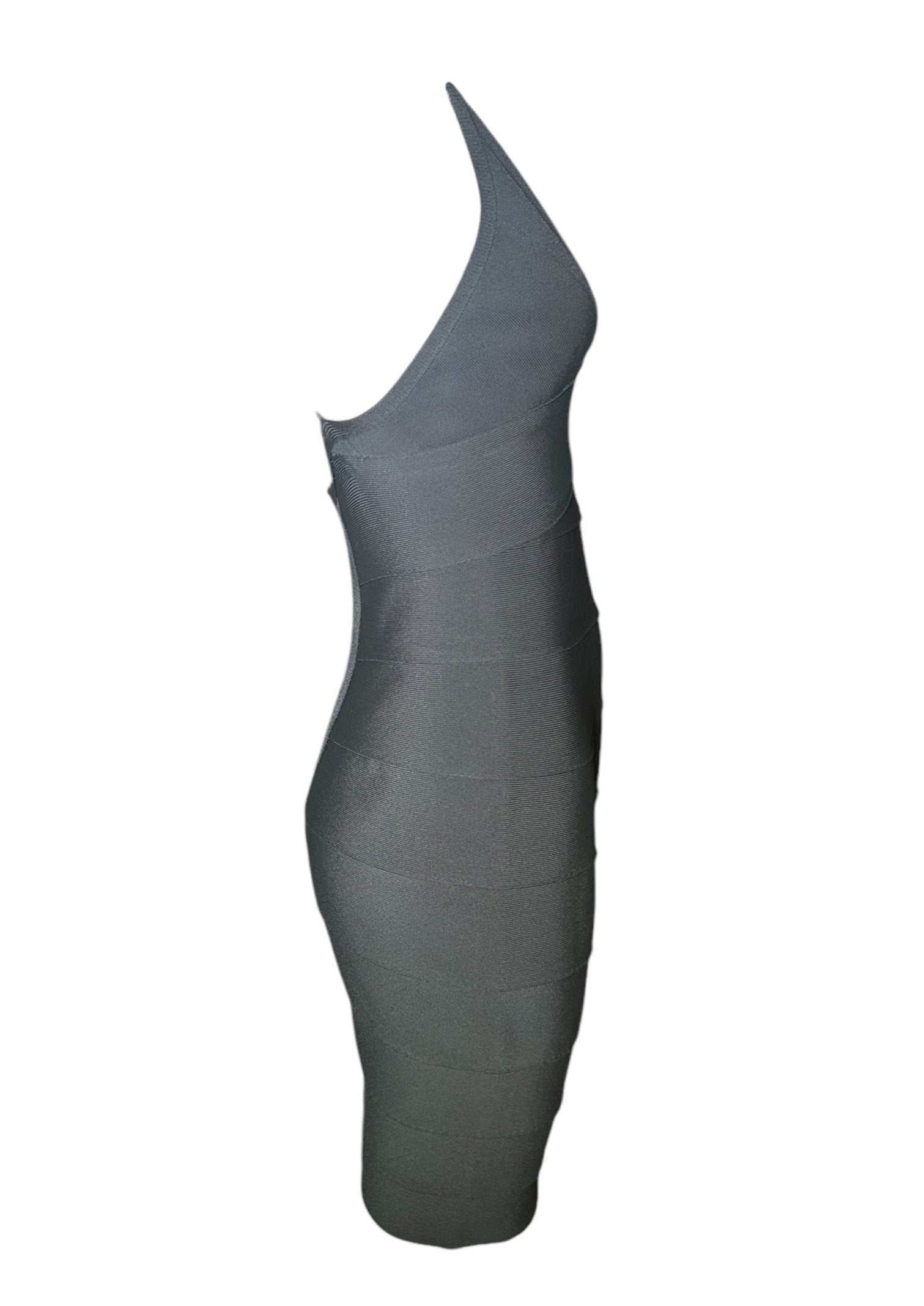  Herve Leger Couture Iconic 90s Bandage Dress in Dark Taupe SIDE PHOTO 4 OF 5