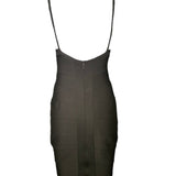  Herve Leger Couture Iconic 90s Bandage Dress in Dark Taupe BACK PHOTO 3 OF 5