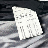 Rick Owens Silk Graphic Blouse w/ Button Belt CARE TAG PHOTO 6 OF 7