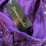 Lorena Sarbu Purple Silk Caftan w/Sequins and Beading NWT, tag