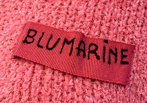  Blumarine  Y2K Bubblegum Pink Chenille Short Sleeve  Sweater LABEL 5 of 5